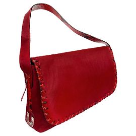 Bolso de pelo de ternera rojo Emanuel Ungaro • Vintage de los 90 Roja