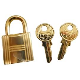 neues Hermès Schloss für Hermès Kelly, Birkin, Victoria, Picotin Taschen 2 Schlüssel Gold hardware
