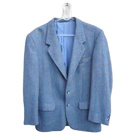 Autre Marque Accent Tweedjacke Blau Größe 50 Blau