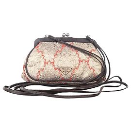 Mini-Clutch mit Goldbrokat aus Seide von Prada SS02 Golden