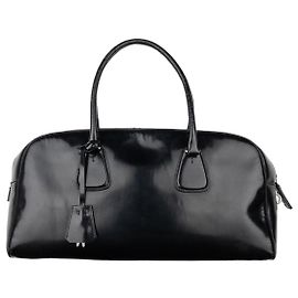 Prada 2000s Bauletto Bowling Shoulder Bag Black