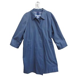 Impermeabile Burberry in gabardine blu navy Blu navy