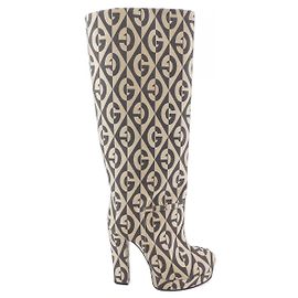Botas altas Gucci Marrom Bege