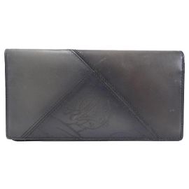 Berluti Santal Patchwork Scrit Geldbörse Schwarz