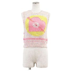 Chanel P76454 Cotton Blend Knit Vest Pink Multiple colors