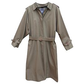 Gabardina Burberry de algodón caqui Caqui