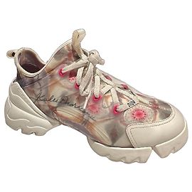 Tênis Dior Kaws Collaboration Rosa Branco Multicor