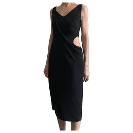 Autre Marque Sybilla Jackytex Kleid Schwarz Viscose Schwarz