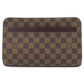 Bolso Clutch Damier Saint Louis Vuitton Castaño