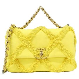 Sac à épaule jaune Chanel 19 Line AS1160 Jaune