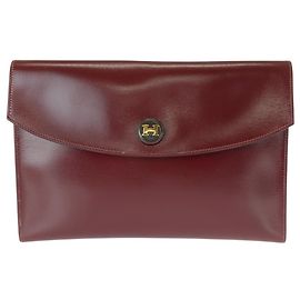 Hermès Hermes Vintage Pochette Rio in Wine Red Red