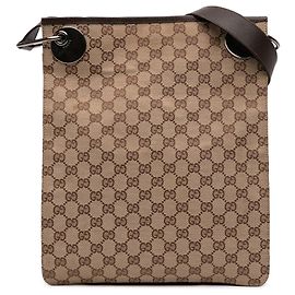 Bolsa transversal Gucci em lona GG marrom Eclipse Marrom Bege