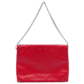 Céline Celine Rote Lammleder Soft Trio Schultertasche Rot