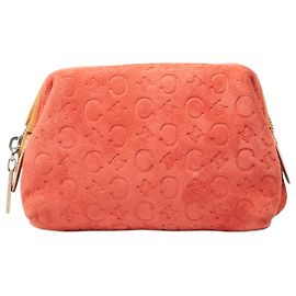 Céline Celine Orange C Macadam Suede Pouch Orange