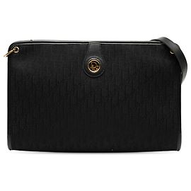 Borsa a spalla Diorissimo Trotter in tela nera Dior Nero