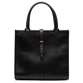 Borsa Jackie in pelle di vitello nera Gucci Nero