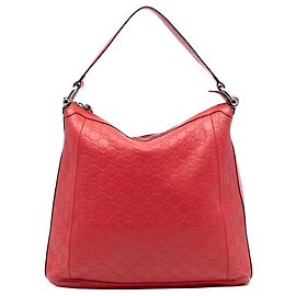 Hobo de bambú D Ring Guccissima rojo de Gucci Roja