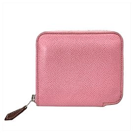 Carteira/porta-moedas compacta Azap Silkin da Hermès Rosa
