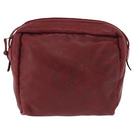 Borsa a Spalla Vintage Loewe in Pelle Rosso