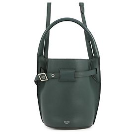 Céline Bolsa de couro verde escuro Celine Verde escuro