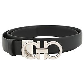 Cinto de couro Gancini da Salvatore Ferragamo Preto