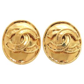 Vintage Chanel Gold Clip Ohrringe Golden