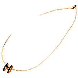 Collier Hermès Pop H Doré Métallisé