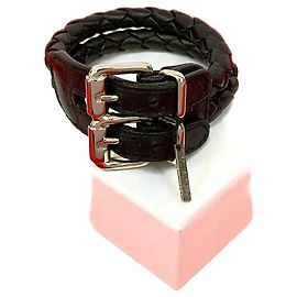 Pulseira de couro Bottega Veneta Preto