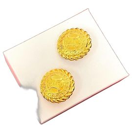 Céline Pendientes Celine Triomphe Circle Dorado Metálico