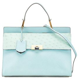 Borsa 2 in 2 in pelle di struzzo Balenciaga Blu