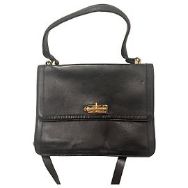 Autre Marque MySuelly Black Leather Handbag with Gold Hardware Black