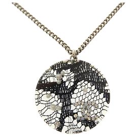 Chanel Coco Mark Halskette Silber