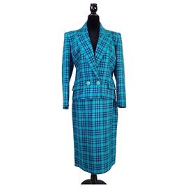 Pierre Balmain turquoise suit from the 70s Turquoise