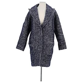 Zadig & Voltaire Blauer Wollmantel Blau