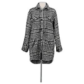 The Kooples Schwarzer Wollmantel Schwarz