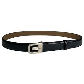 Vintage Lanvin Schlangenprägung Leder Gürtel Schwarz Mehrfarben