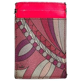 Vintage Emilio Pucci Lederkartenhalter Mehrfarbig Mehrfarben