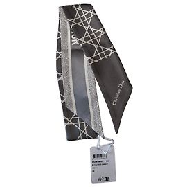 Lenço de Seda Christian Dior Cinza