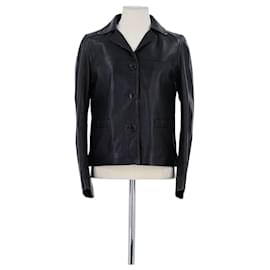 Gerard Darel Black leather jacket Black