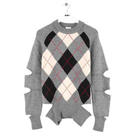 Burberry Jersey de lana gris Gris
