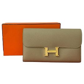 Cartera Long Constance Epsom de Hermès Beige