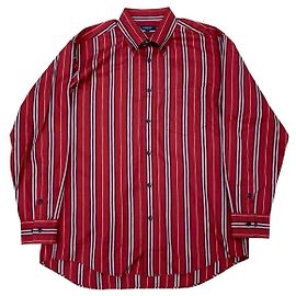 Camicia in cotone a maniche lunghe Burberry Rosso