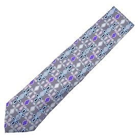 Corbata de seda Emilio Pucci Castaño Púrpura Azul claro