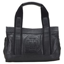 Tory Burch Leder Tote Bag Schwarz