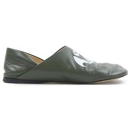 Loewe SUNA FUJITA Leder-Sneaker Grün