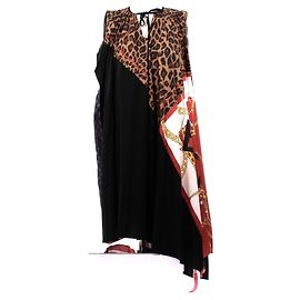 Balenciaga Robe mi longue multicolore à imprimés Multiple colors