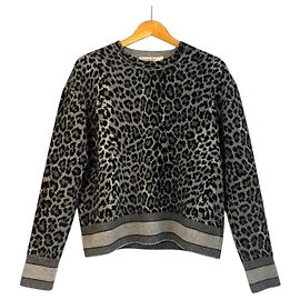 Cashmere-Pullover mit Leopardenmuster Christian Dior Grau Leopardenprint