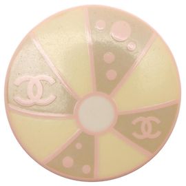 Chanel Coco Mark Brosche Silber Pink Mehrfarben