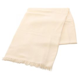 Sciarpa in lana e cashmere avorio Hermès Crudo