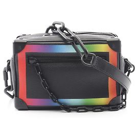 Louis Vuitton Mini Soft Trunk Shoulder Bag Black Multiple colors